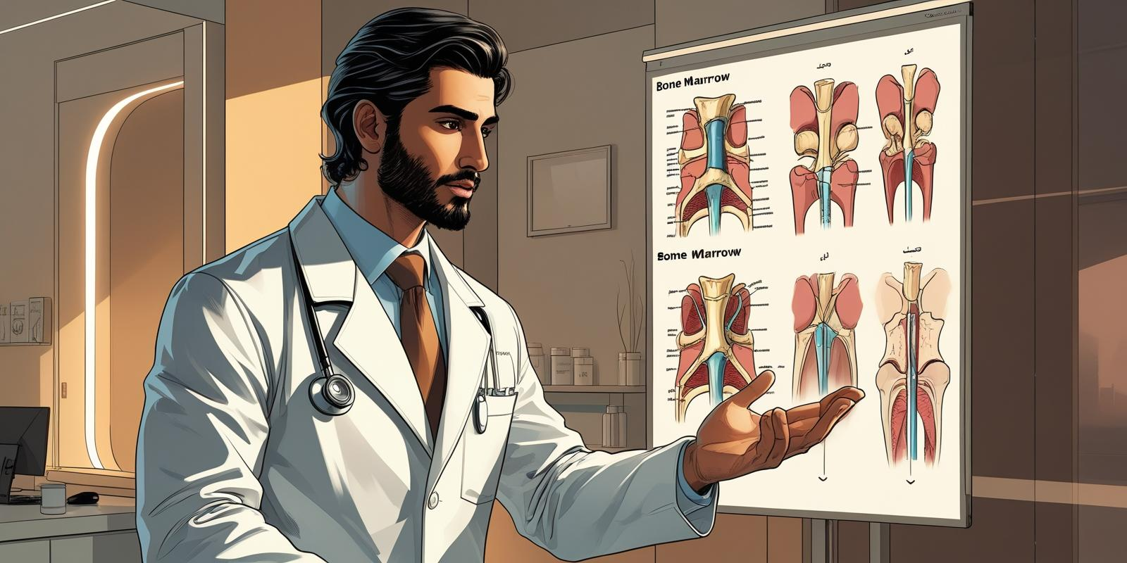 Doctor talking about types of bone marrow